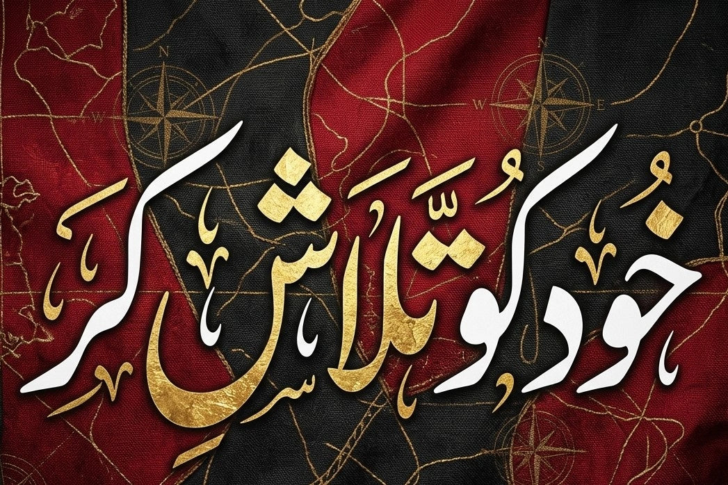 Stunning graphic featuring BSG New Edition Talash in artistic script on a textured background
