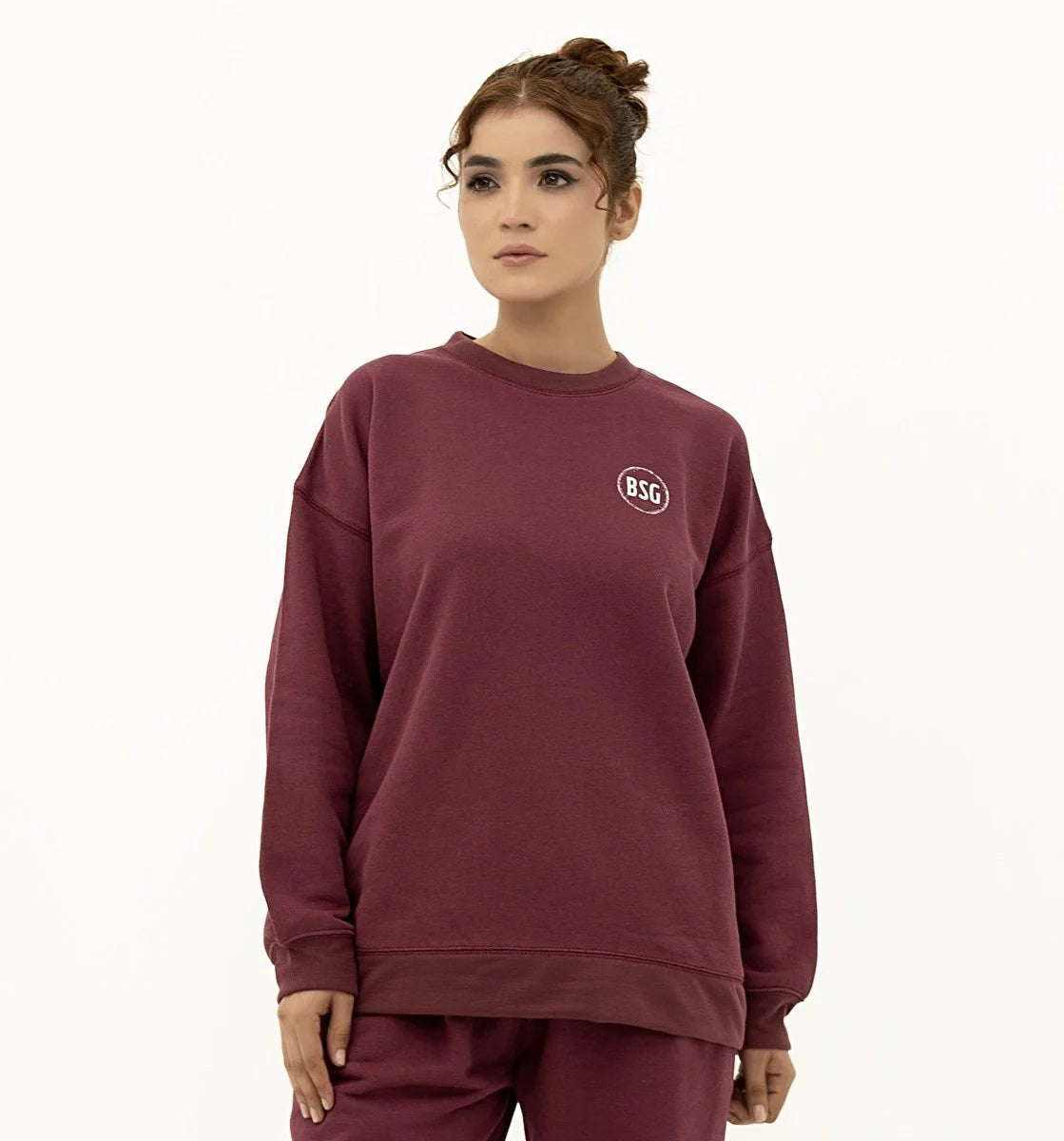 Cozy Women Hoodies Sweatshirts in stylish maroon color for casual and comfortable wear