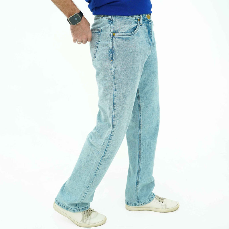 Cool Blue Wide Leg Vibes Jeans