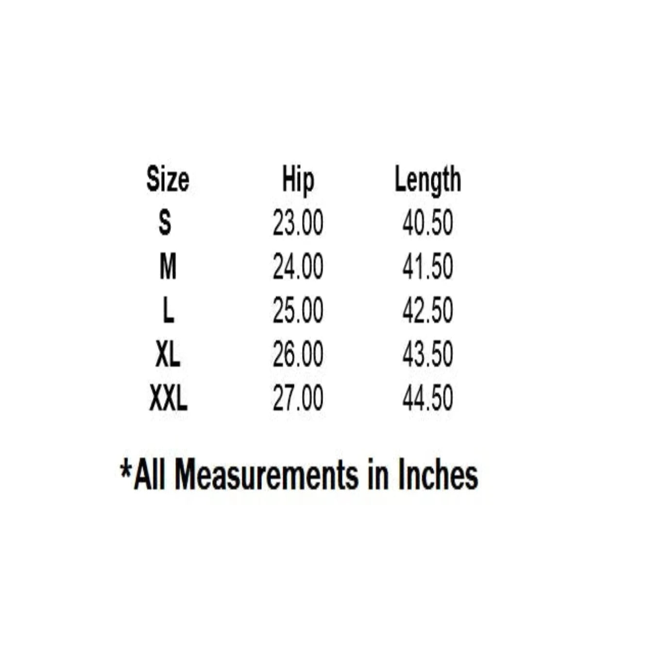 Size Chart Trouser - BSG