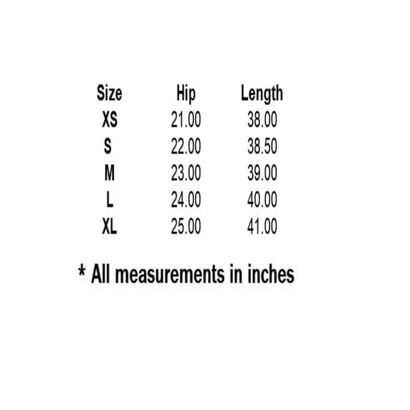 Size Chart Trouser - BSG