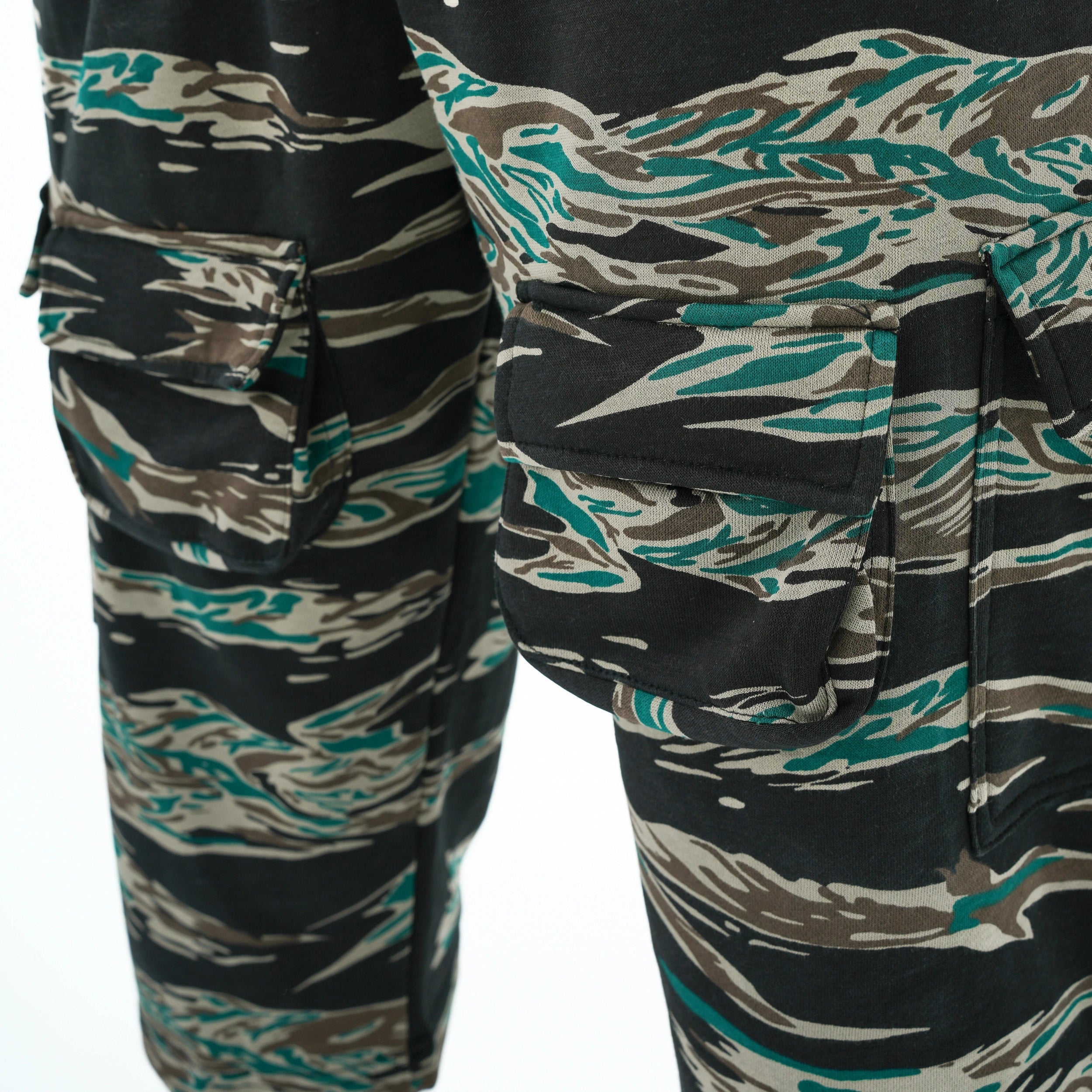 BSG Adventure Ready Camo Shorts with multiple pockets for outdoor activities