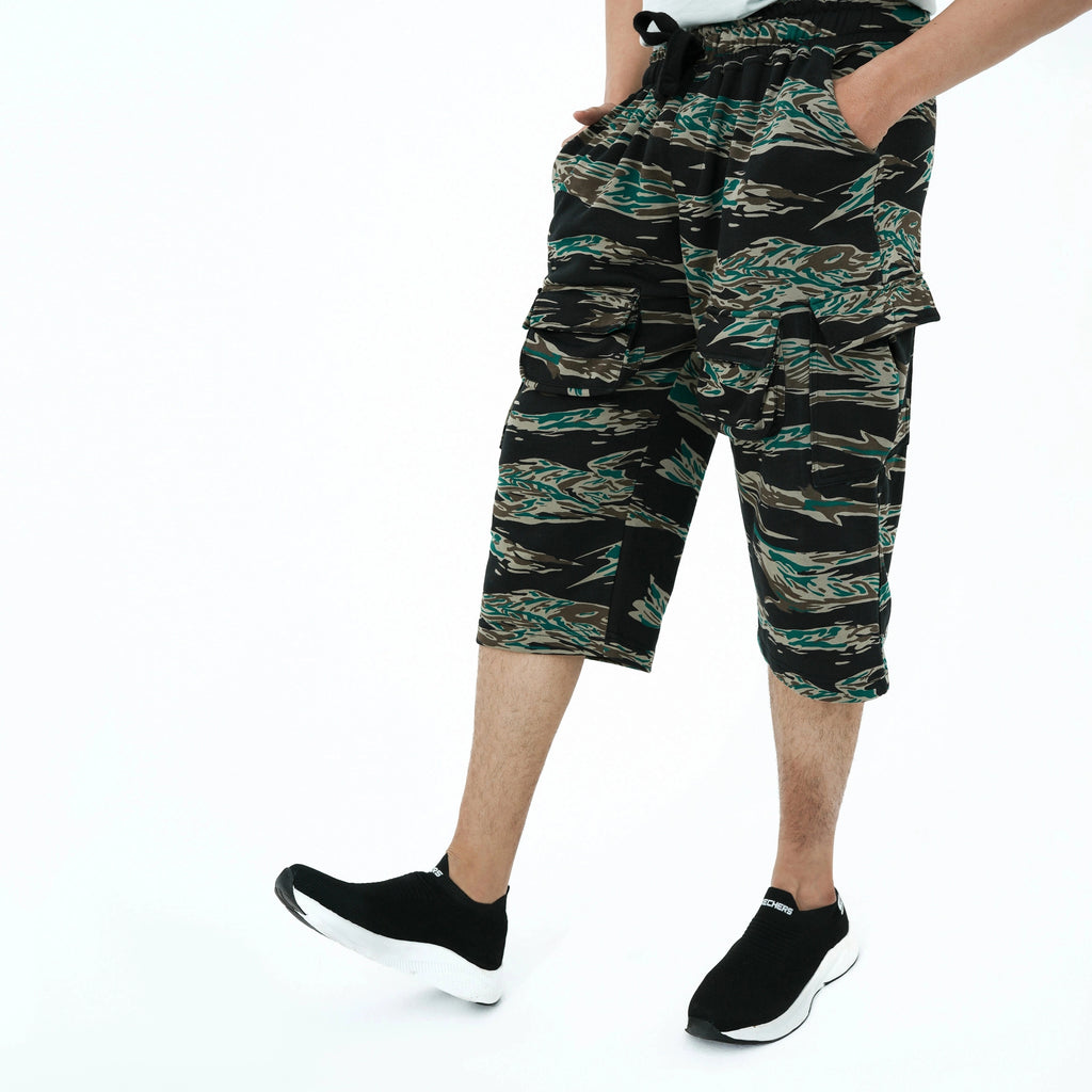 Men's Adventure Ready Camo Shorts with pockets for outdoor activities and casual wear