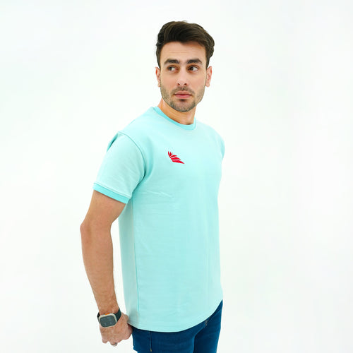 Men's Aqua Breeze Misty Wave Terry Tee Shirt featuring a stylish design and comfortable fit