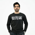 Bold Style Gang Signature Black Fleece Sweatshirt for men with stylish lettering design