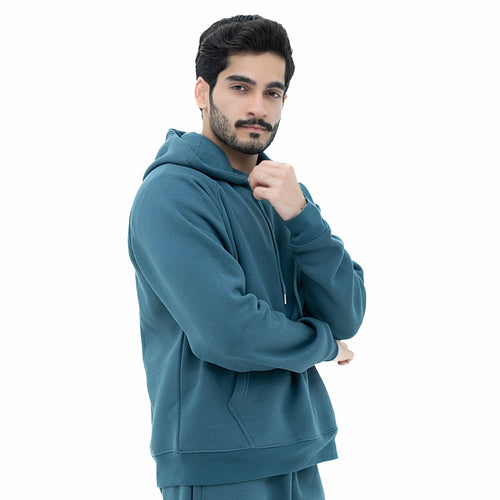 Men's Bold Style Generation Signature Deep Teal Hoodie in a classic fit with a cozy design