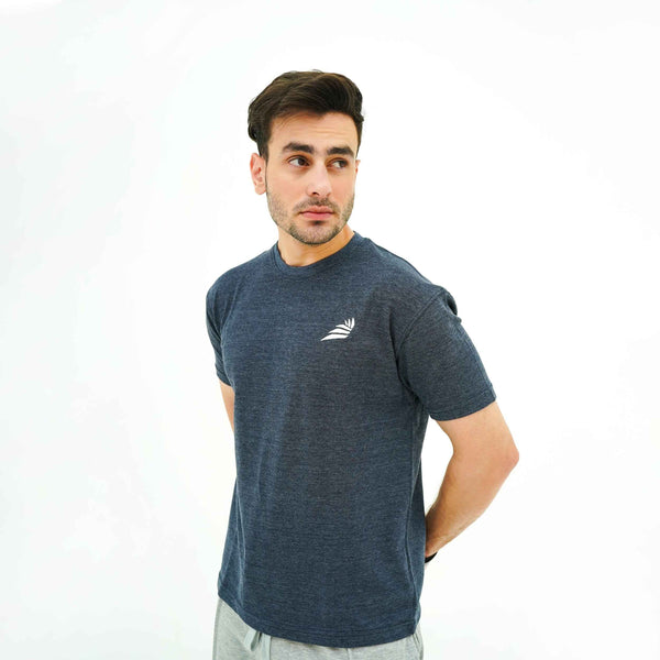 Men's Boldly Born Black Tee Shirt by BSG in dark navy with small white logo on chest
