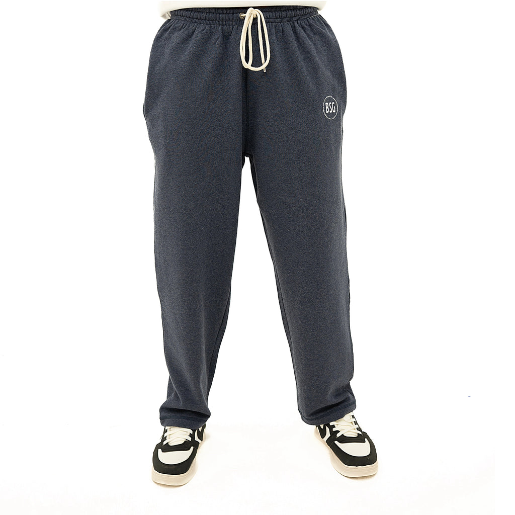 Men Midnight Marl Relaxed Trouser with Comfortable Fit and Elastic Waistband