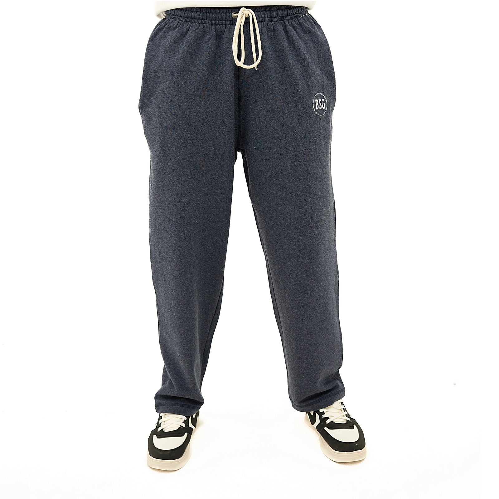 Men Midnight Marl Relaxed Trouser with Comfortable Fit and Elastic Waistband