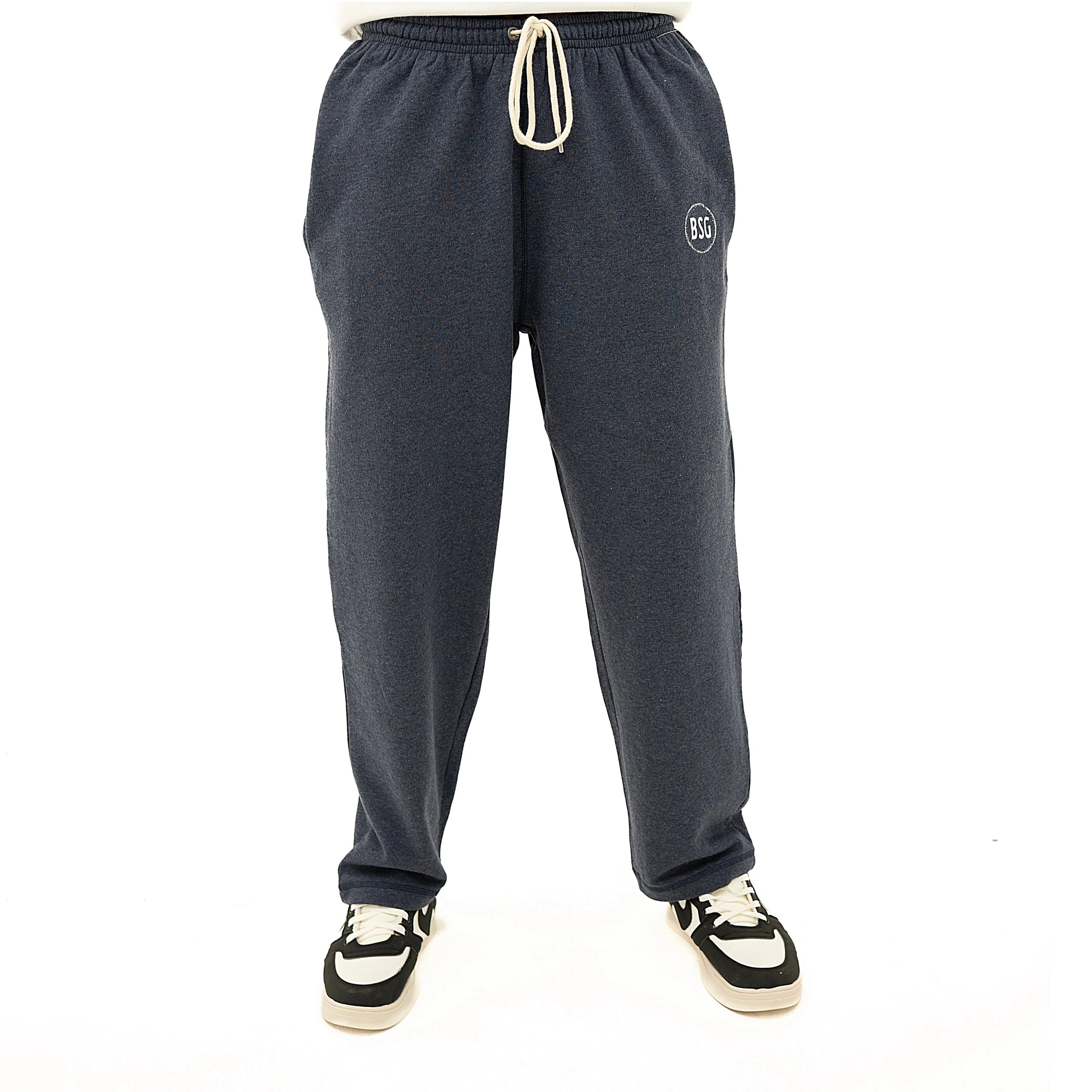 Men Midnight Marl Relaxed Trouser with Comfortable Fit and Elastic Waistband