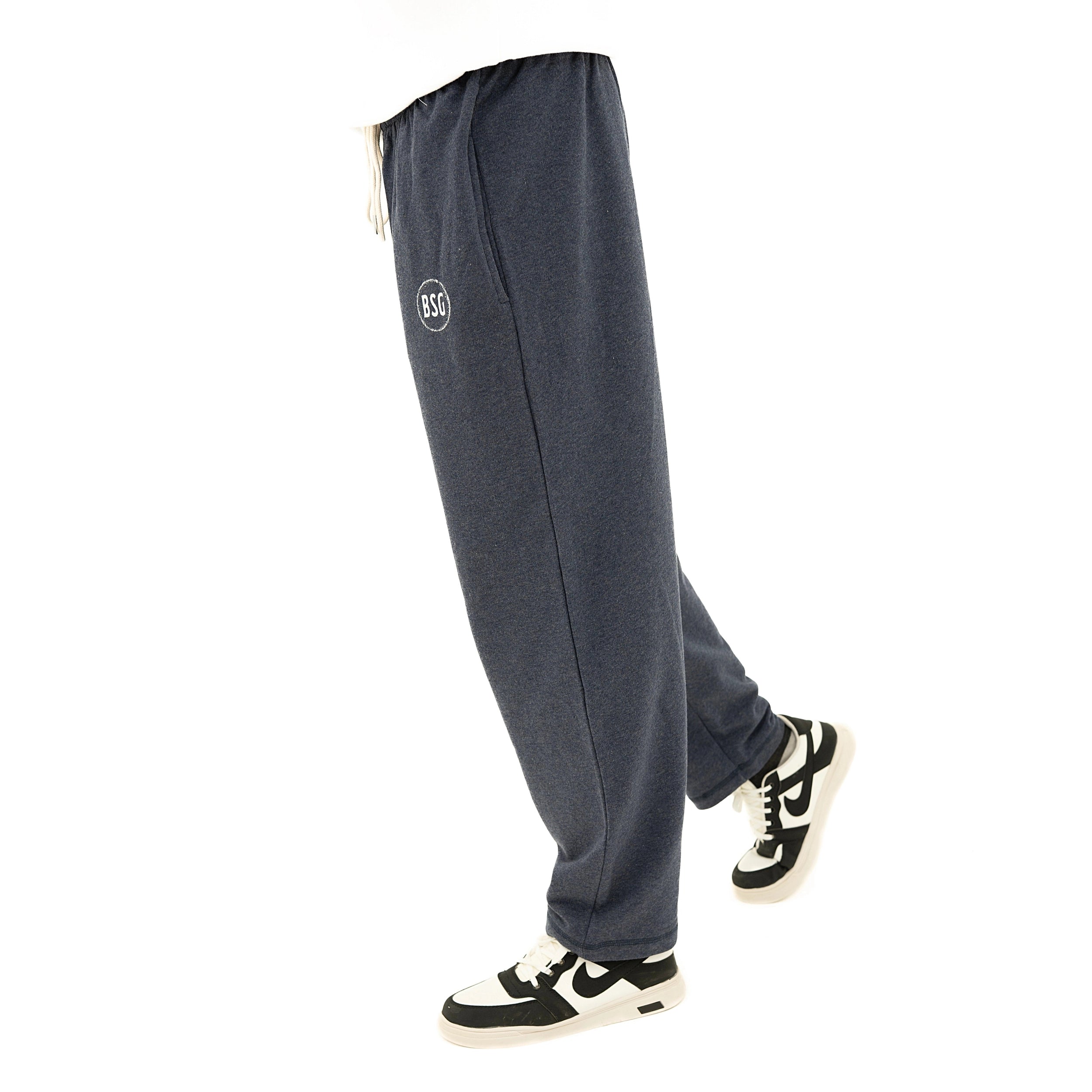 BSG Midnight Marl Relaxed Trouser in dark gray with side pockets and a comfortable fit