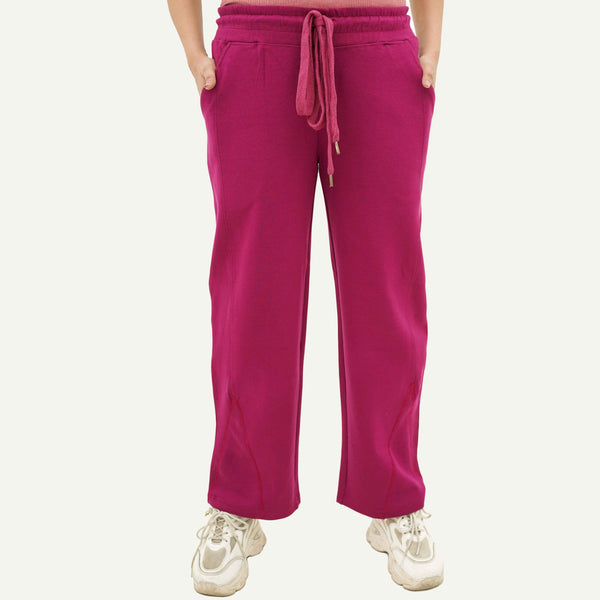 BSG Cozy Magenta Berry Trouser women's sweat pant with drawstring waist and pockets