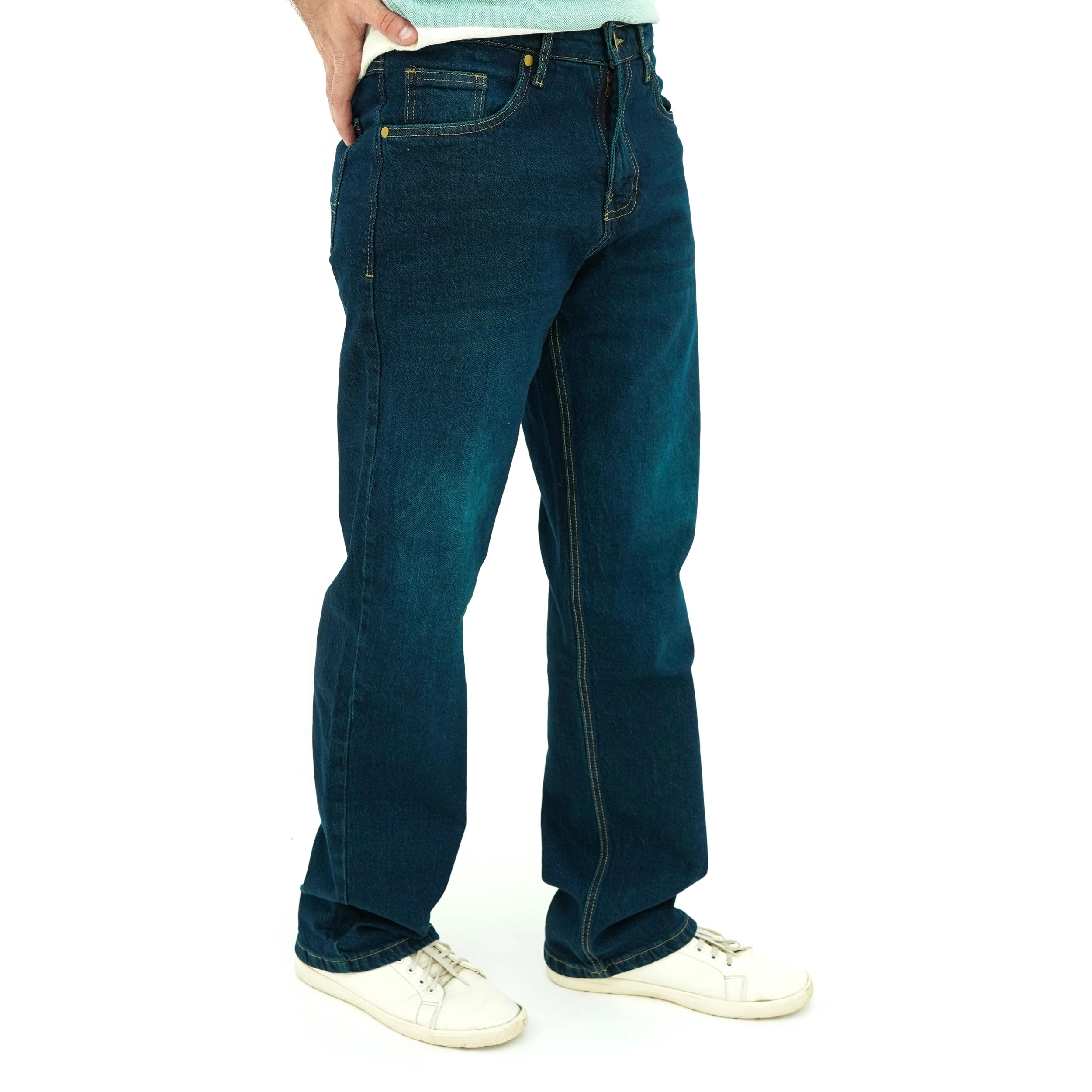 BSG Chill Vibe Wide Leg Denim Jeans in Dark Wash for a Comfortable and Stylish Look