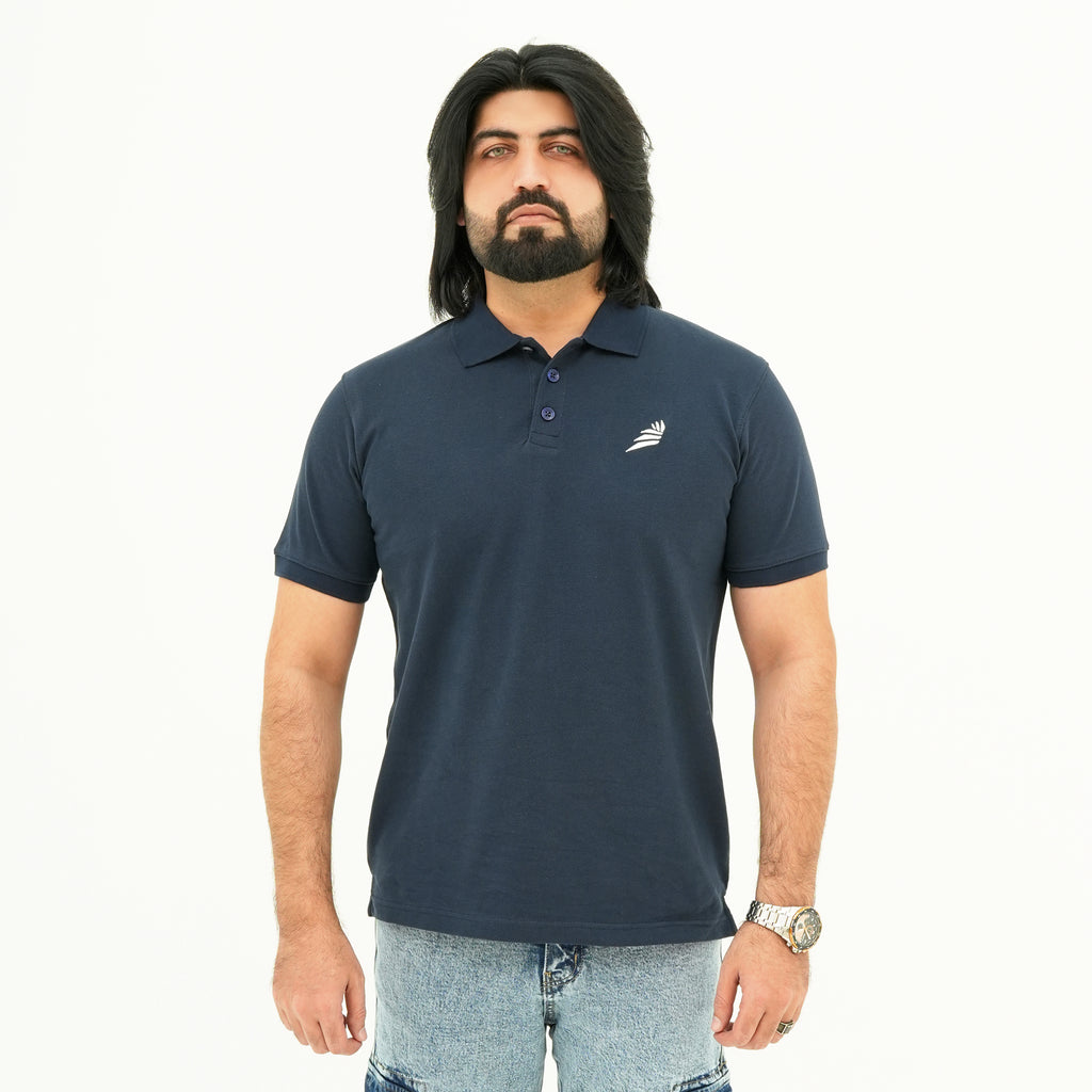 BSG Classic Elegant Navy Blue Polo Shirt for Men with a Timeless Design