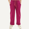Cozy Magenta Berry Trouser for women with a relaxed fit and adjustable drawstring waist