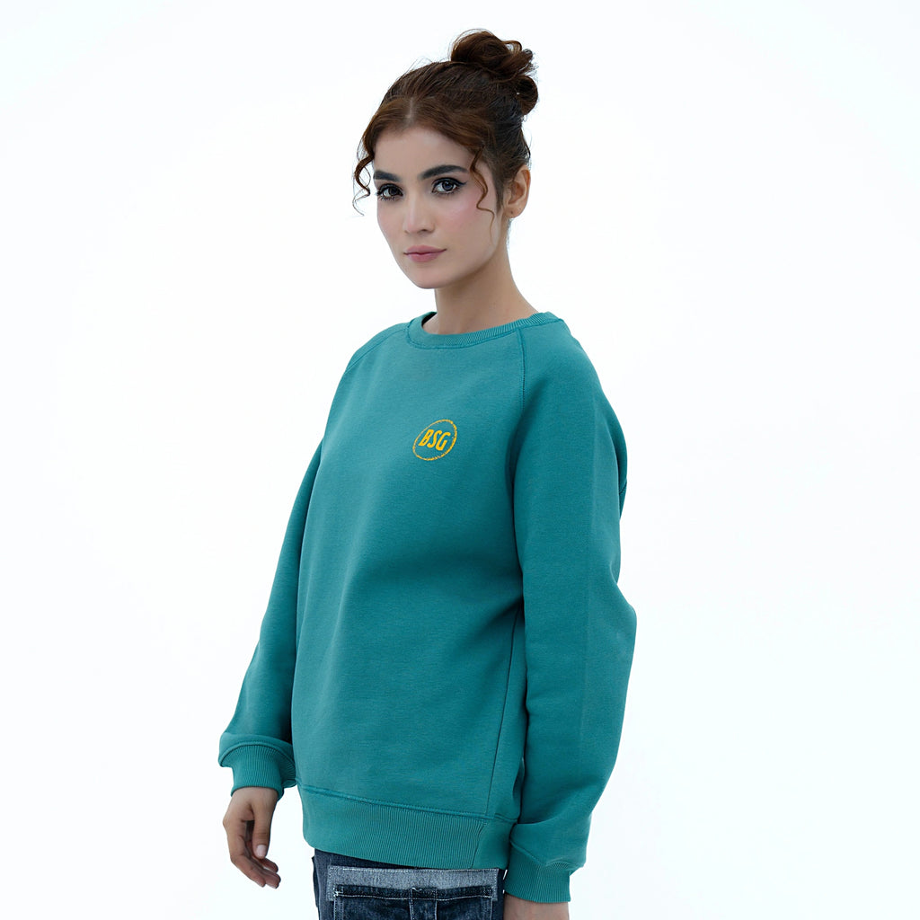 Culture Vibe Green Harmony Sweatshirt for women in a comfortable, casual design