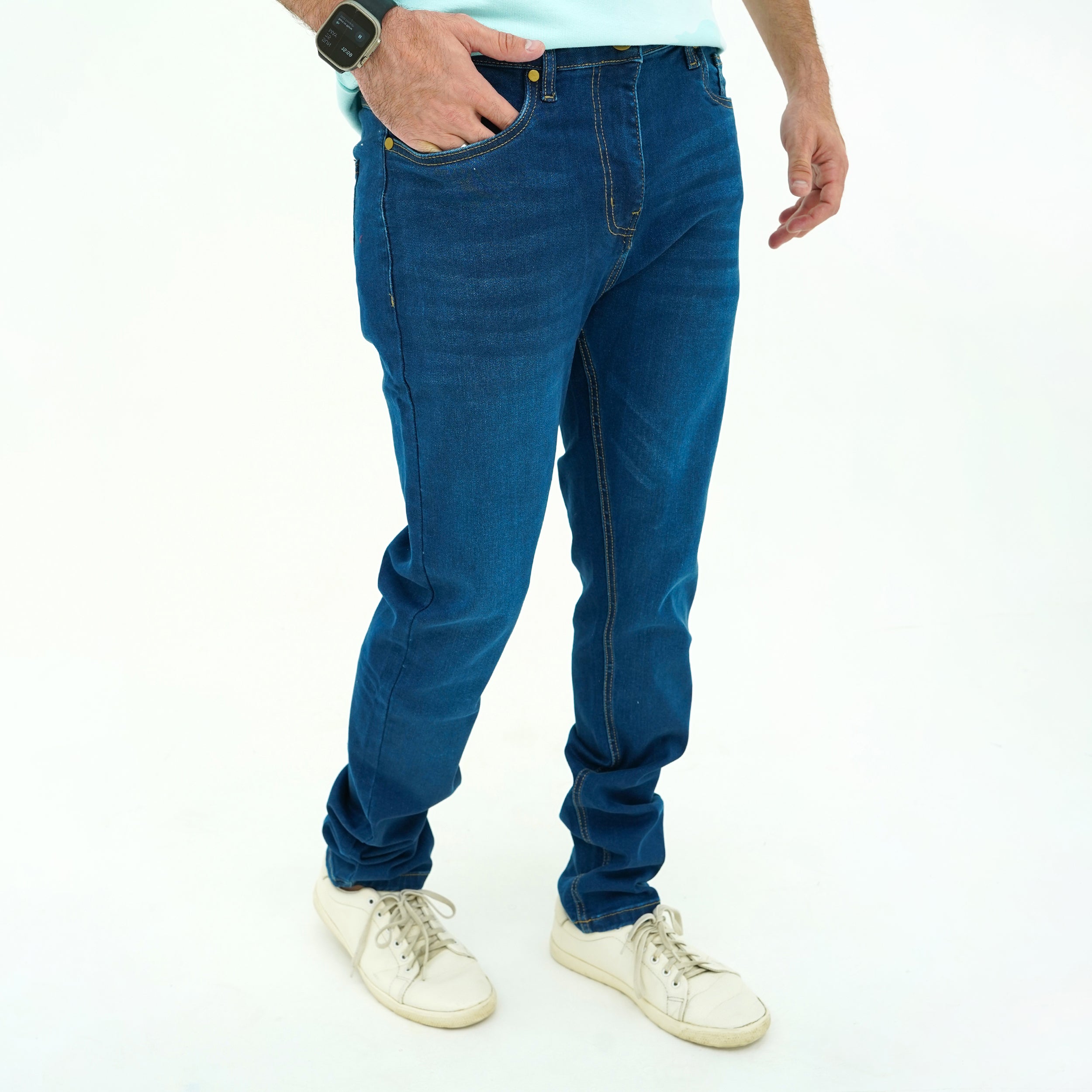 BSG Deep Indigo Slim-Fit Jeans for men, designed for comfort and style in casual settings