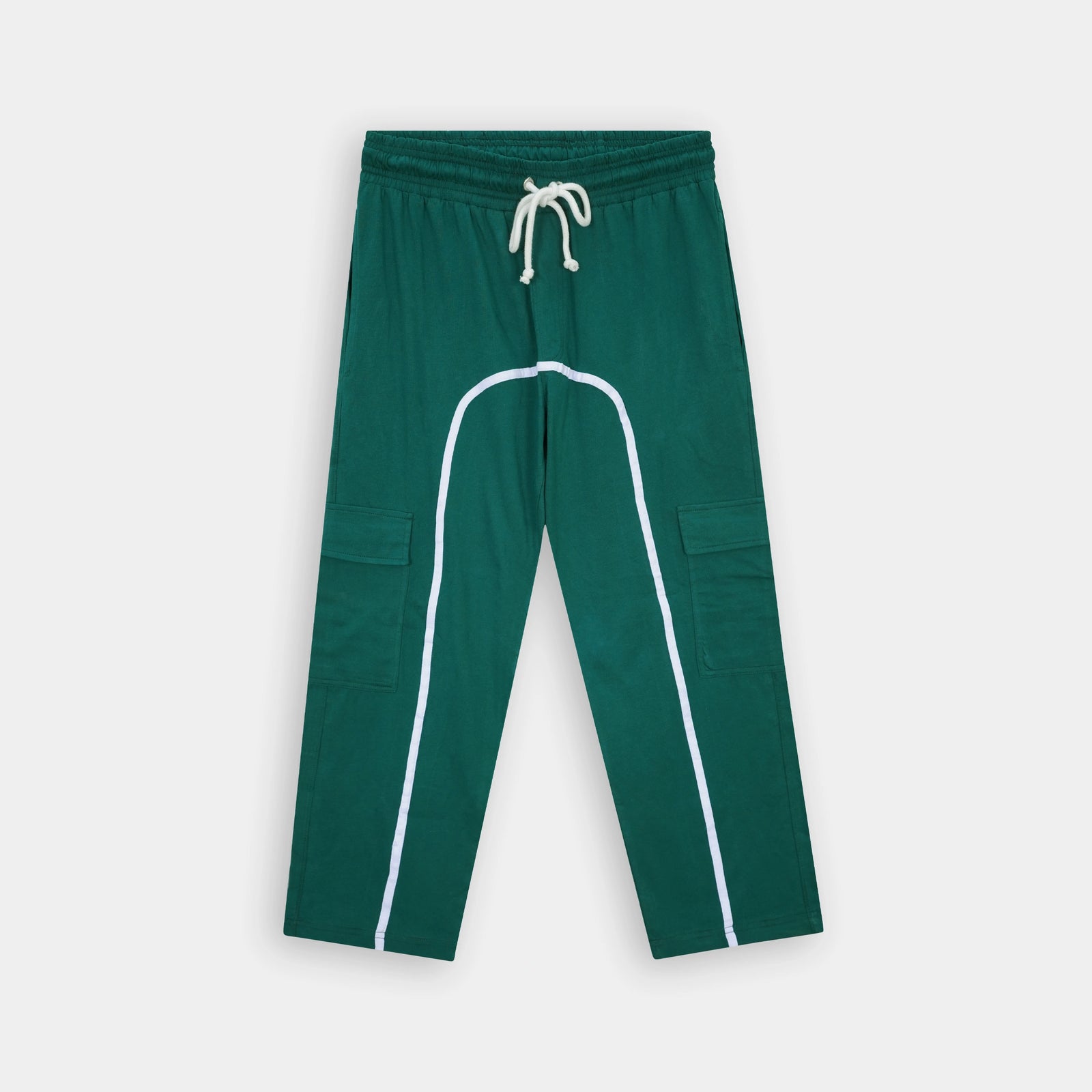 Emerald Green Utility Pocket Arch Striped Trouser with comfortable fit and stylish design by BSG