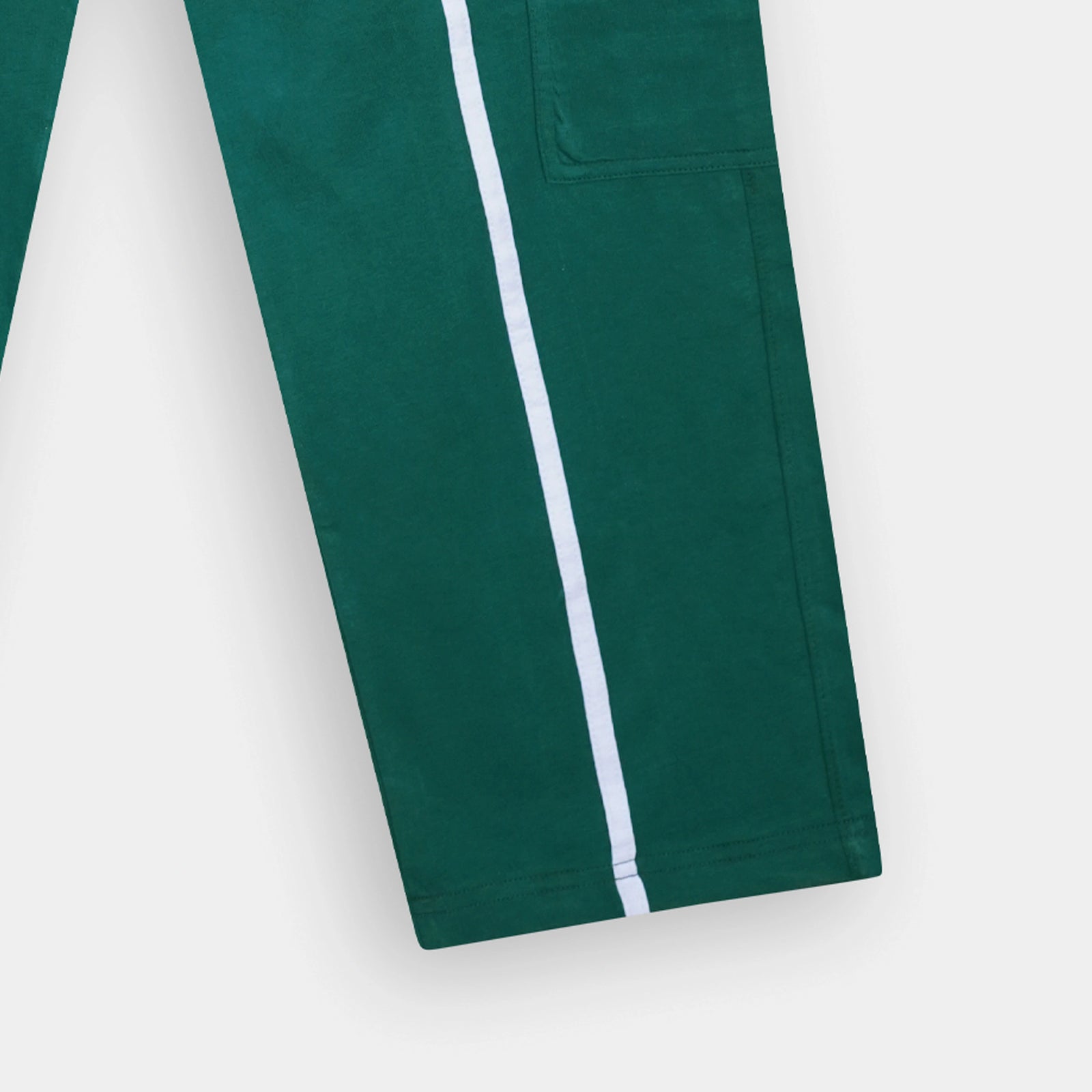 Emerald Green Utility Pocket Arch Striped Trouser for a stylish and functional look by BSG