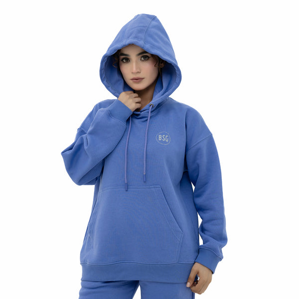 BSG Forever Vibe Signature Edition Purple Hoodie with a spacious front pocket and relaxed fit