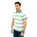 Men's Mint Stride Striped Polo Shirt by BSG in soft fabric with classic stripes