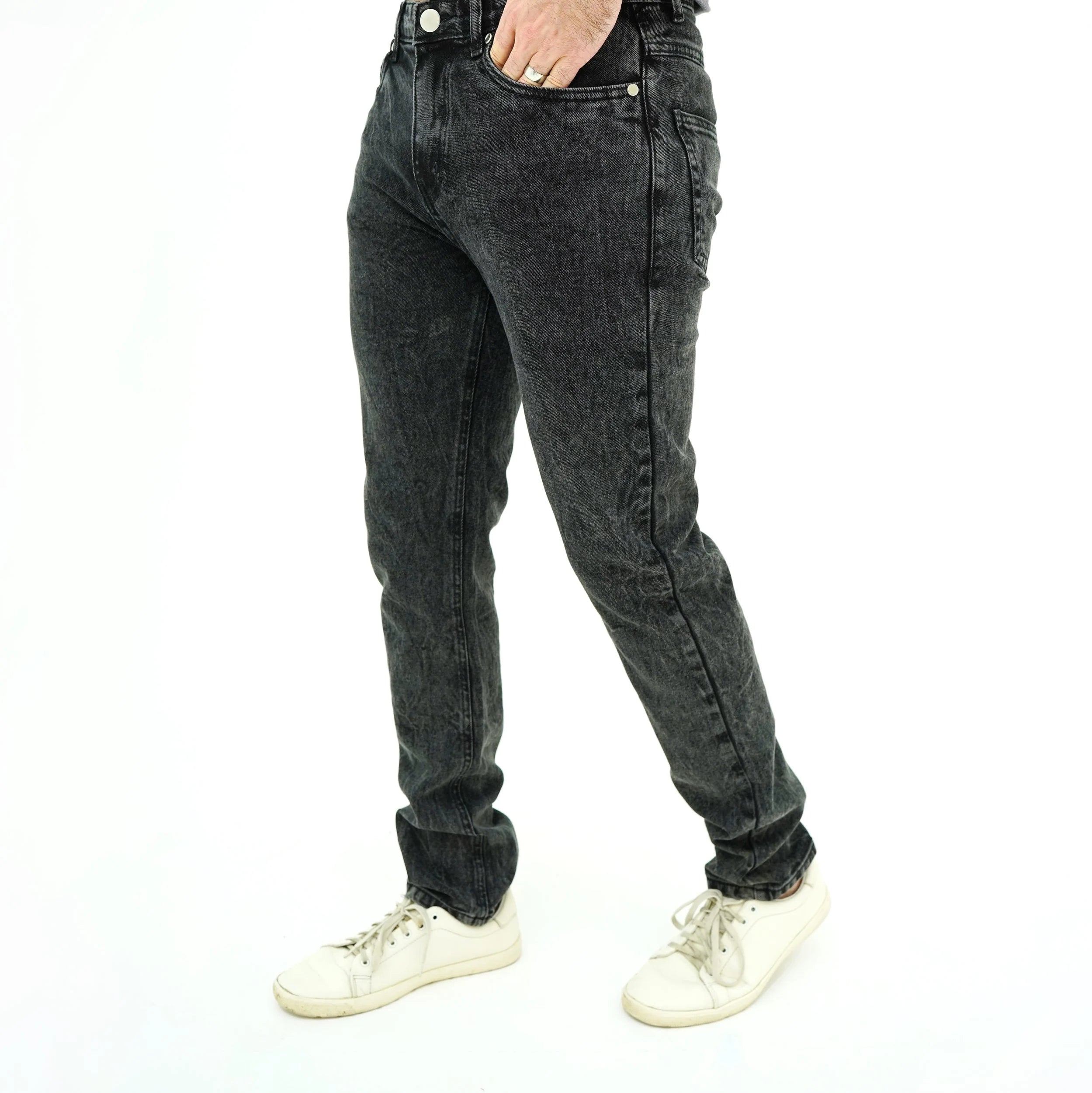 BSG Modern Minimalist Black Jeans for men with a stylish fit and versatile design