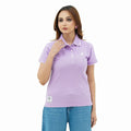 Plum White Ventilux Polo Shirt for Women with a Classic Fit and Stylish Design