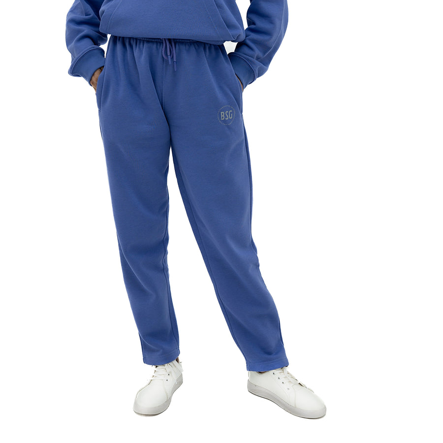 Women's Sweat Pant in Soft Purple featuring BSG logo, perfect for casual wear. Purple Signature Edition Fleece Trouser.