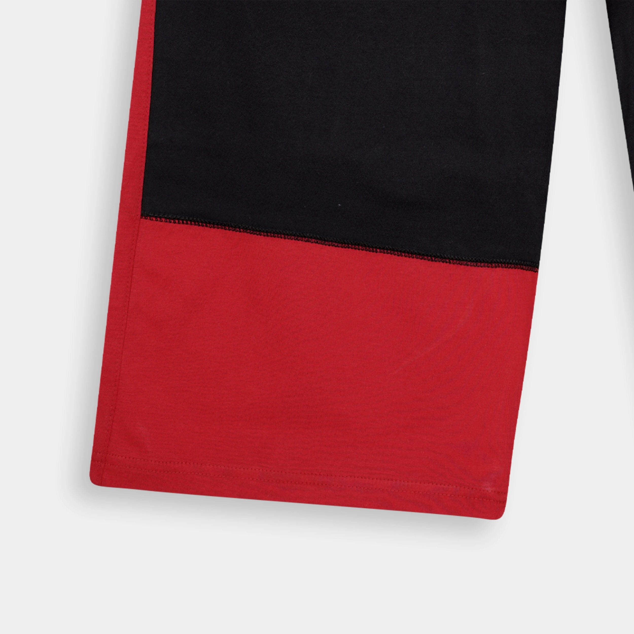 Stylish Red Black Color Three Quarter Shorts for casual wear, perfect for summer activities by BSG