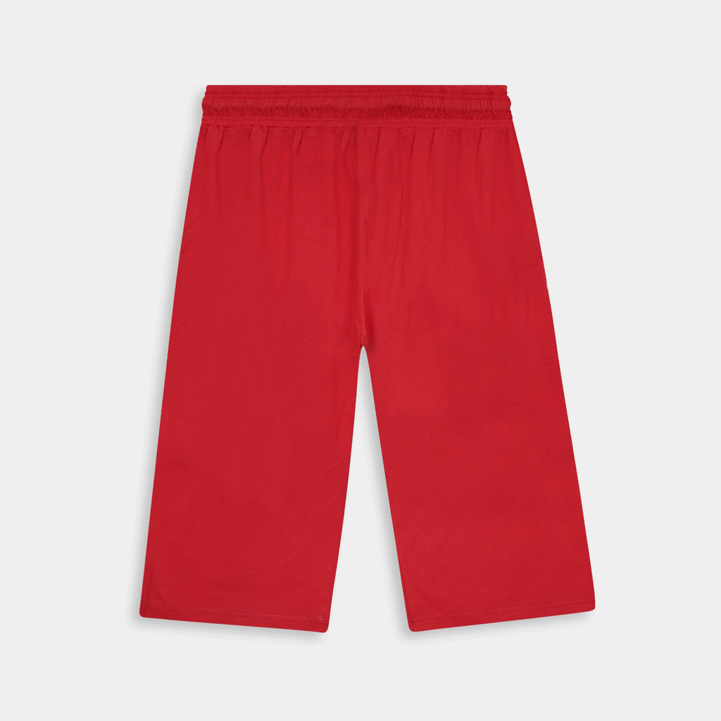 Comfortable Red Black Color Three Quarter Shorts for men, perfect for casual outings. BSG brand.