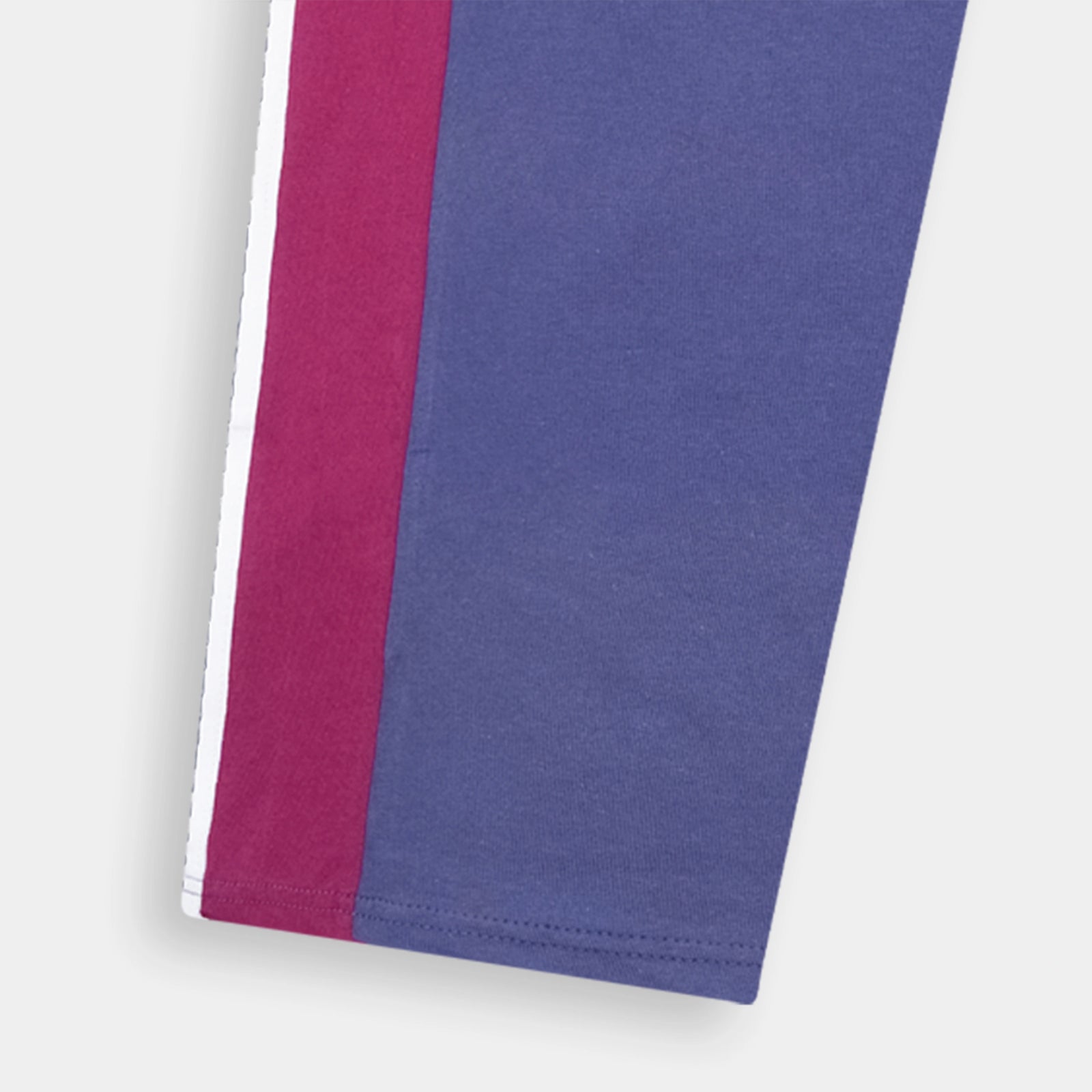 Retro Chic Side Stripe Relaxed Fit Trouser in Navy and Burgundy by BSG for a stylish look