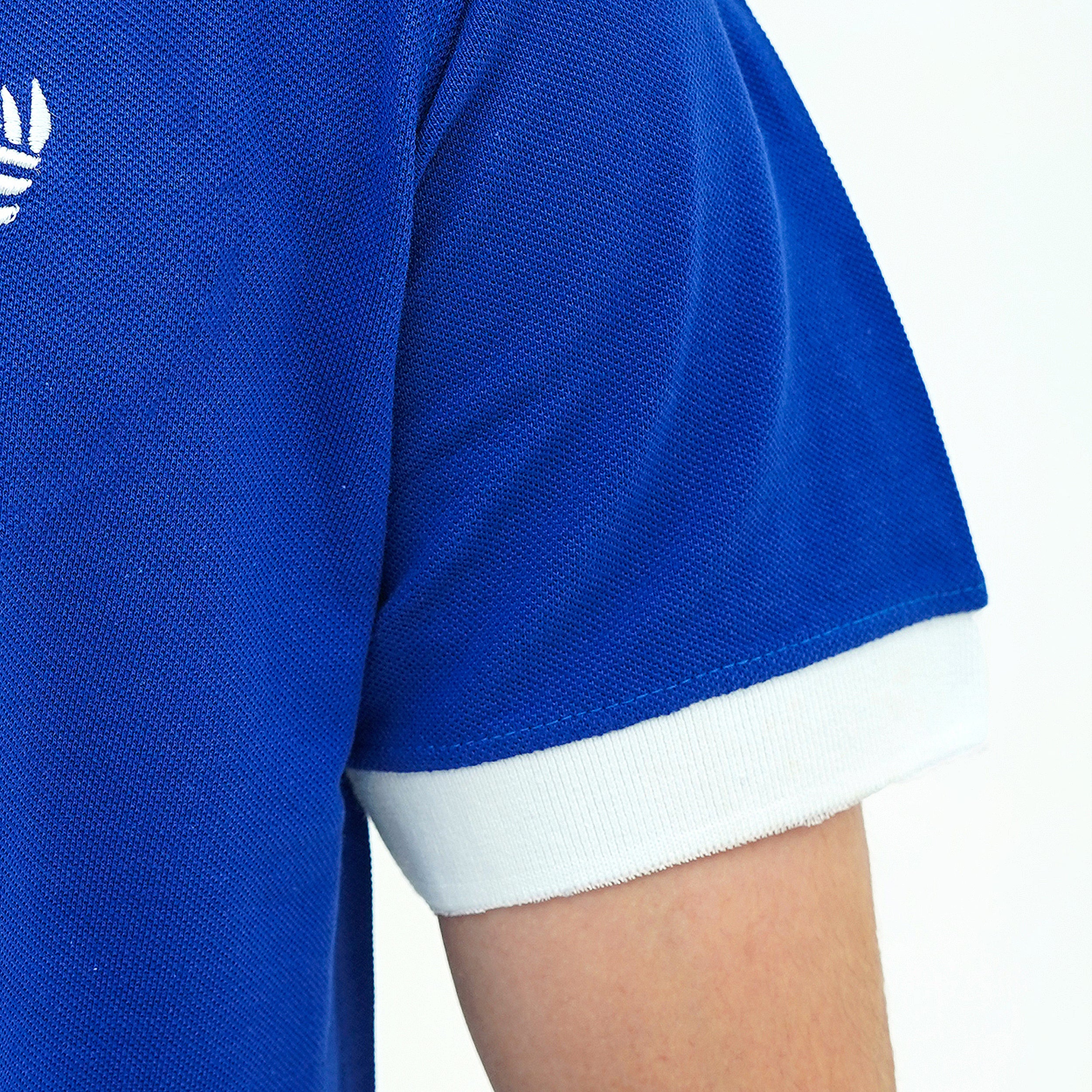 BSG Sapphire Collar Noble Blue Zip Polo with contrast white details and stylish design