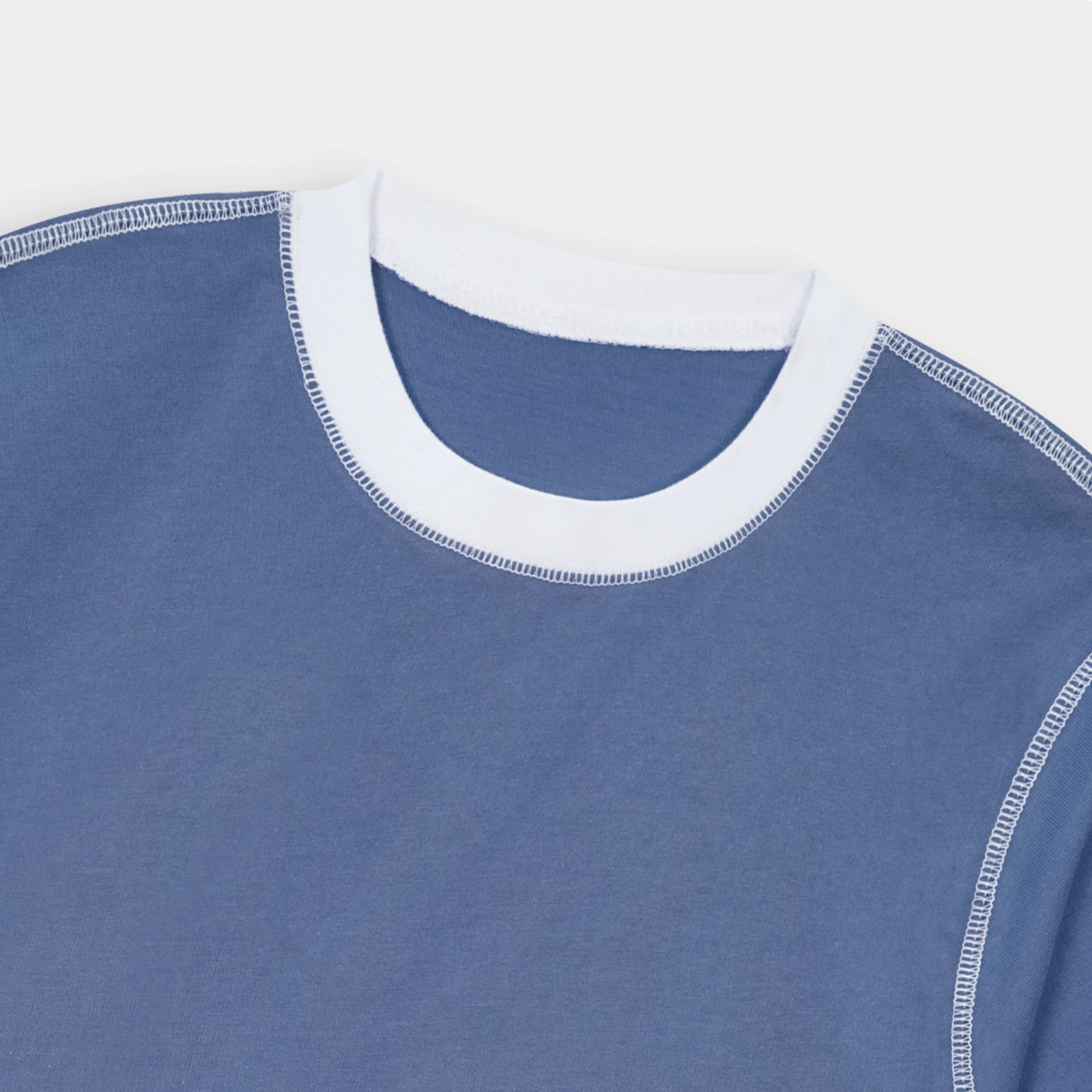 Slate Grey Streetwear Contrast Stitch T Shirt showcasing trendy design details by BSG