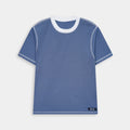 Slate Grey Streetwear Contrast Stitch T Shirt with Unique Design from BSG
