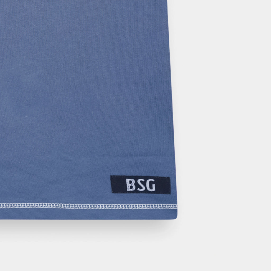 Slate Grey Streetwear Contrast Stitch T Shirt by BSG, stylish and comfortable for casual wear