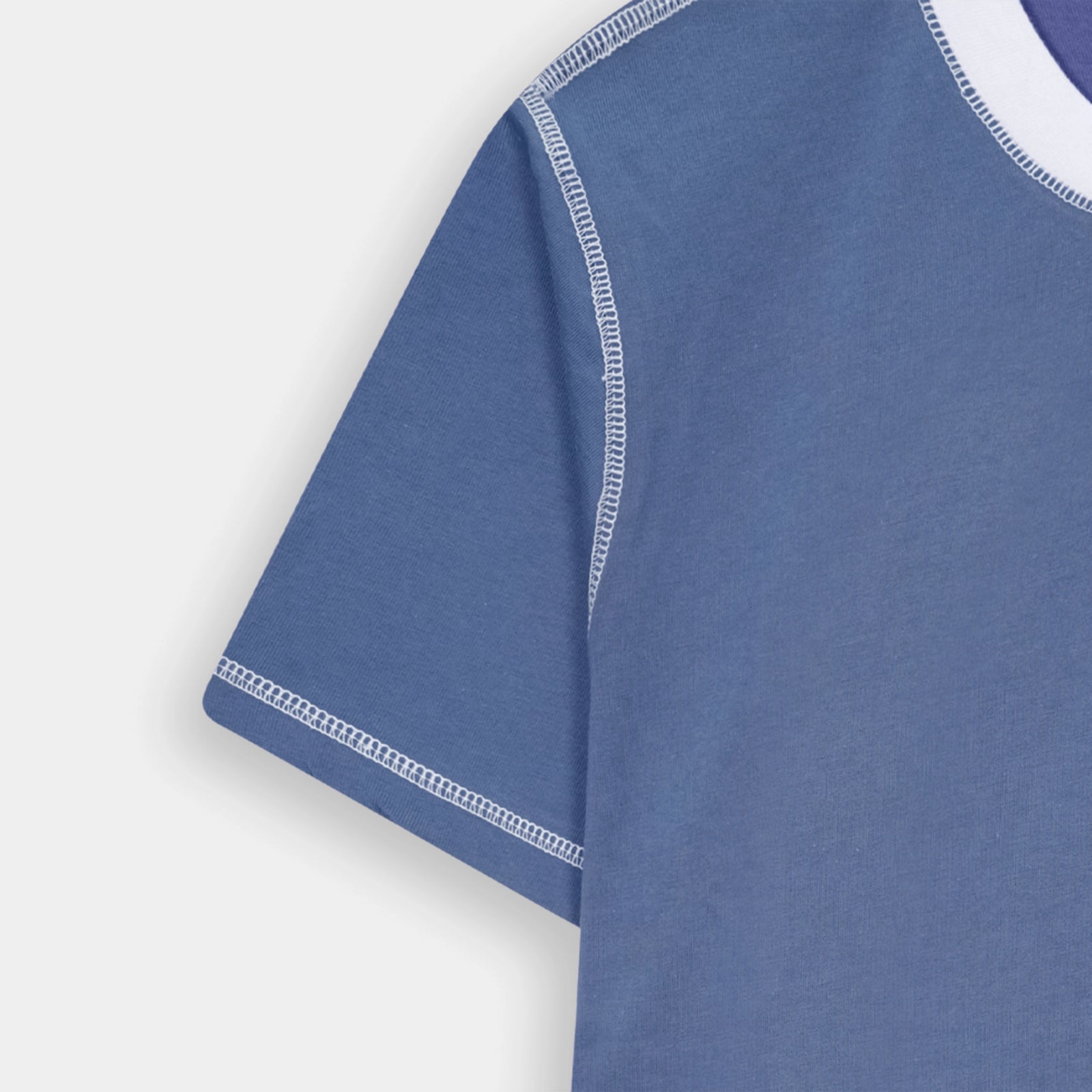Slate Grey Streetwear Contrast Stitch T Shirt by BSG for stylish everyday wear