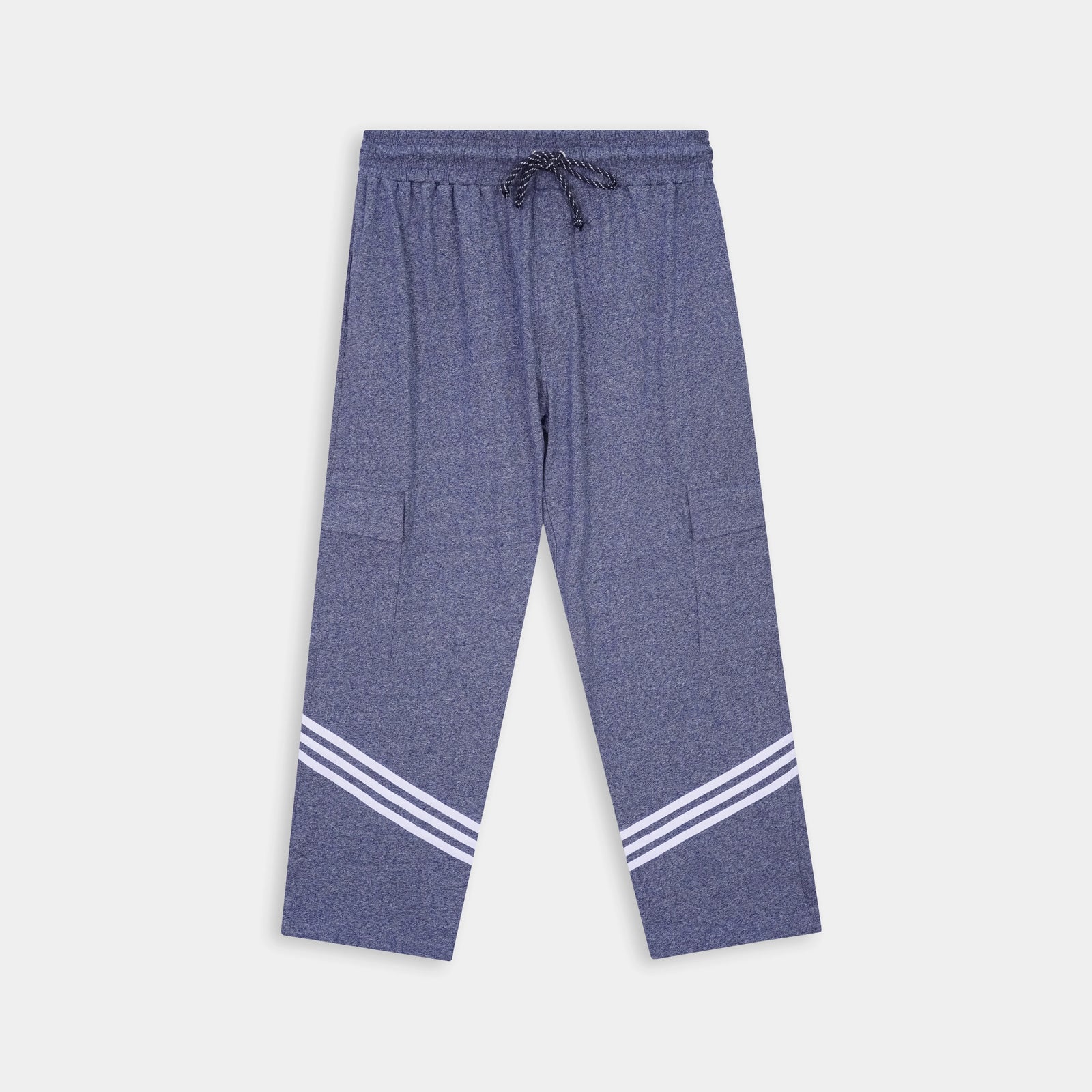 Stylish Striped Slate Blue Wide Leg Trouser with Comfort Fit from BSG, perfect for casual outings