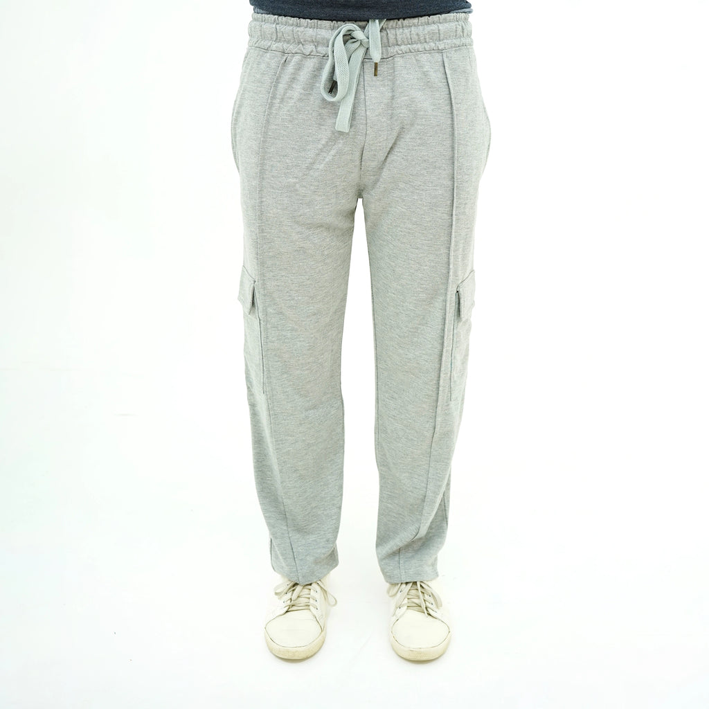 Men's Urban Flex-Fit Side Pocket Trouser in Gray with Comfortable Fit and Functional Pockets