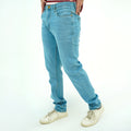 BSG Urban Sky Stretchy Slims Men's Denim Jeans in Light Blue with a Comfortable Fit