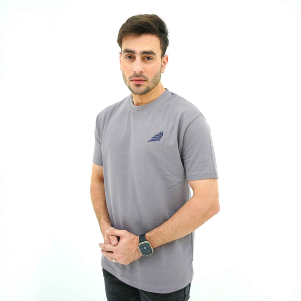 BSG men's Ventiluxe AirFlow Grey Tee Shirt worn by model in casual pose
