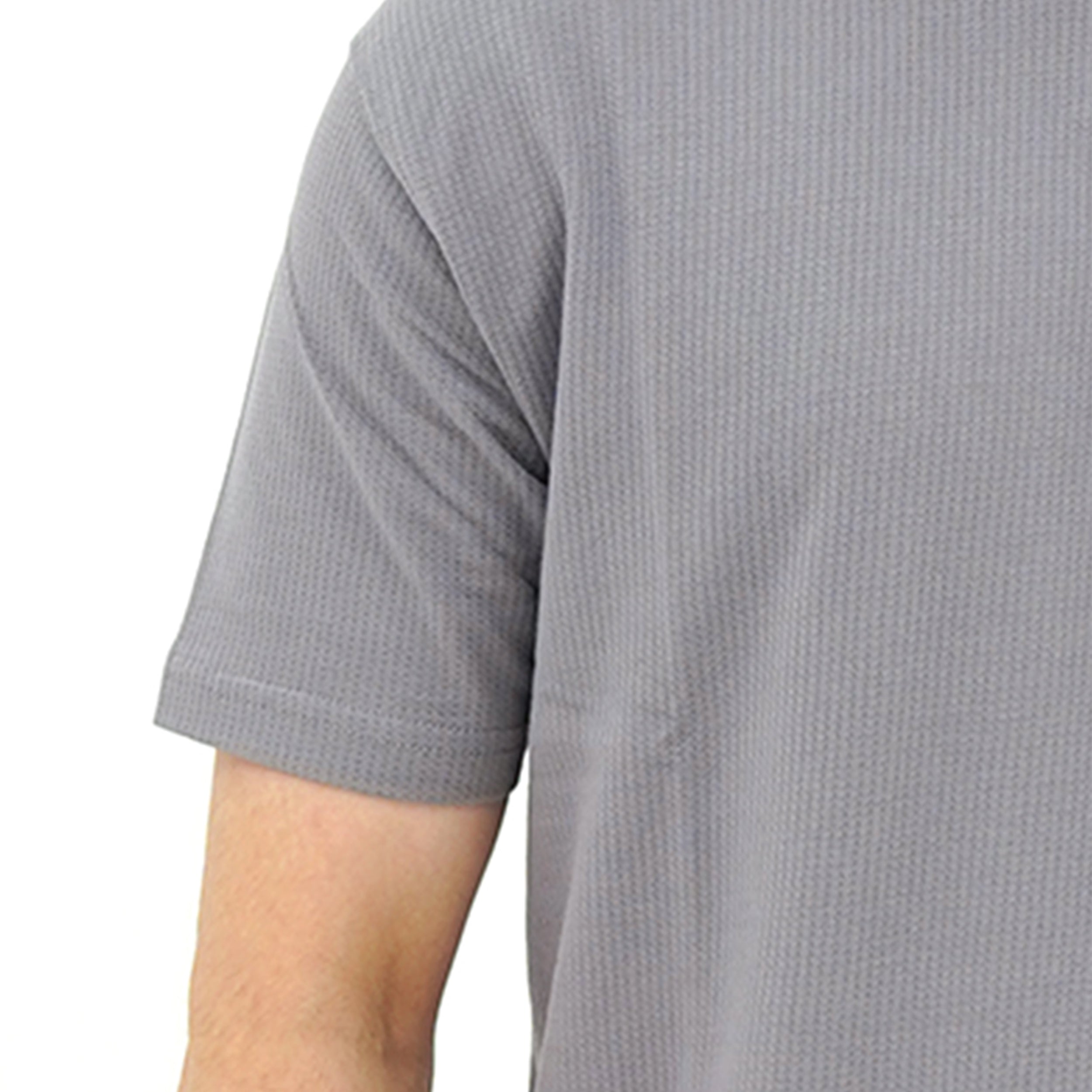 BSG Ventiluxe AirFlow Grey Tee Shirt for men, featuring breathable fabric for comfort and style